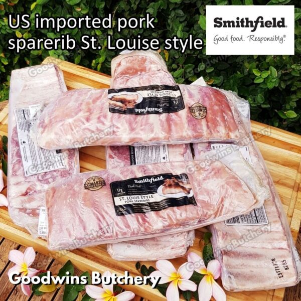 Pork sparerib imported baikut tulang iga babi US berkshire Smithfield Virginia frozen spare rib 2 slabs/pack - Image 14
