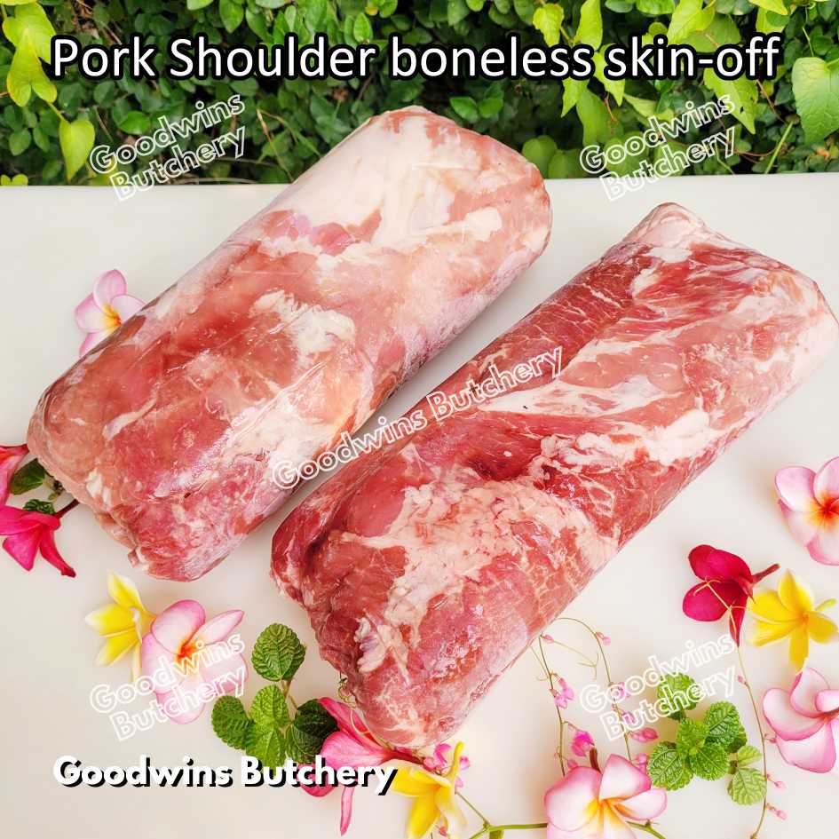 Pork shoulder boneless skin off Local Premium FRESHLY SLICED 1kg | kapsim babi collar boston-butt frozen - Image 7