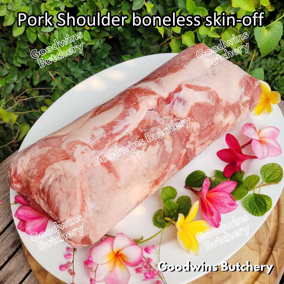 Pork shoulder boneless skin off Local Premium FRESHLY SLICED 1kg | kapsim babi collar boston-butt frozen - Image 36