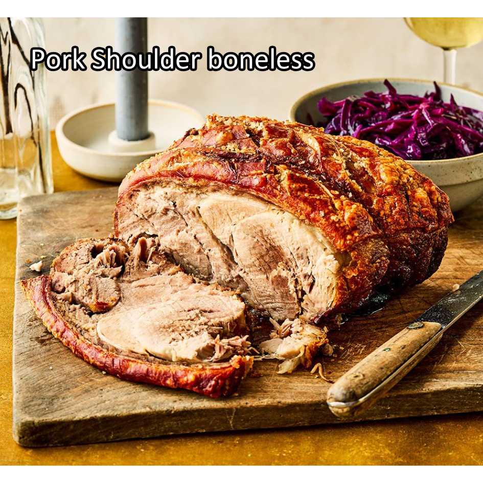 Pork shoulder boneless skin off Local Premium FRESHLY SLICED 1kg | kapsim babi collar boston-butt frozen - Image 22