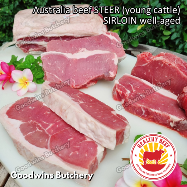 Beef SIRLOIN Australia STEER (young cattle) Healthy Beef aged-frozen WHOLE CUTS daging sapi has luar Striploin New York strip - Image 4