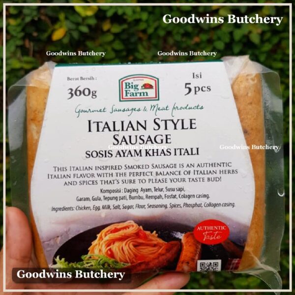 Chicken sausage Italian style Big Farm sosis ayam frozen 5pcs 360g BigFarm - Image 5