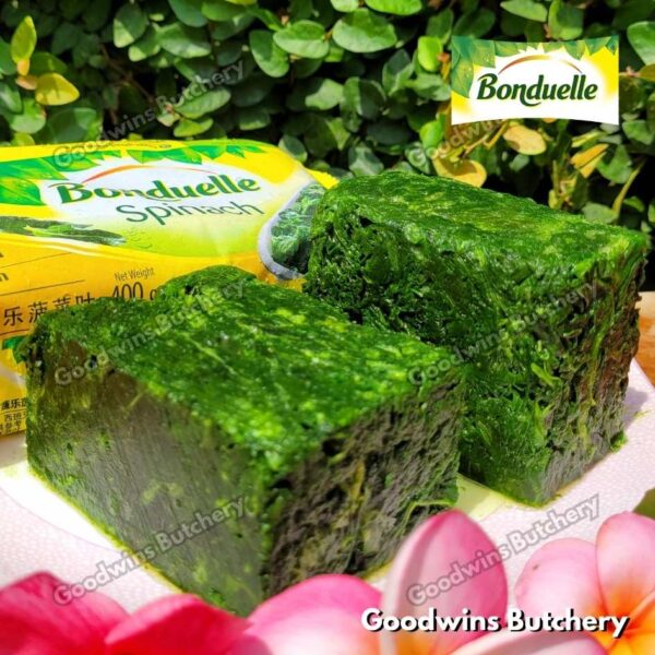 Bonduelle France SPINACH LEAF sayur daun bayam beku frozen 400g - Image 4