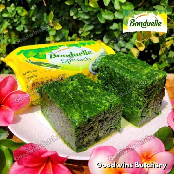 Bonduelle France SPINACH LEAF sayur daun bayam beku frozen 400g - Image 6