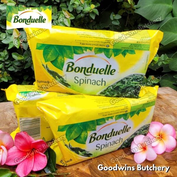 Bonduelle France SPINACH LEAF sayur daun bayam beku frozen 400g - Image 3