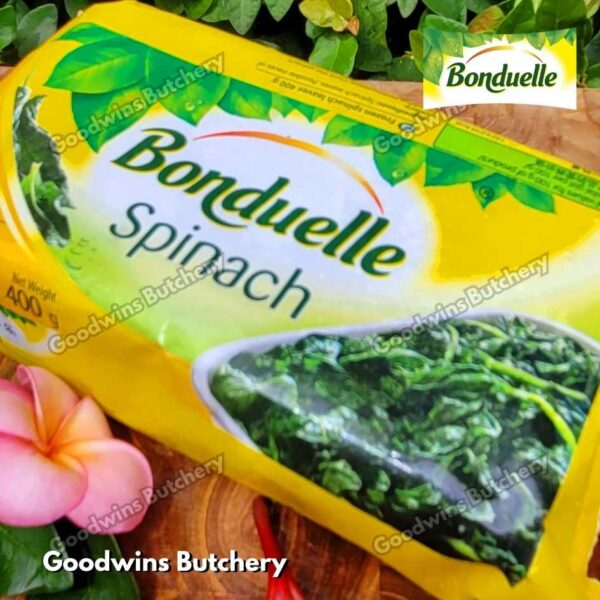 Bonduelle France SPINACH LEAF sayur daun bayam beku frozen 400g - Image 2