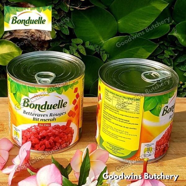 Bonduelle BEETROOT DICED France imported BETTERAVES ROUGES bit merah 400gr - Image 4