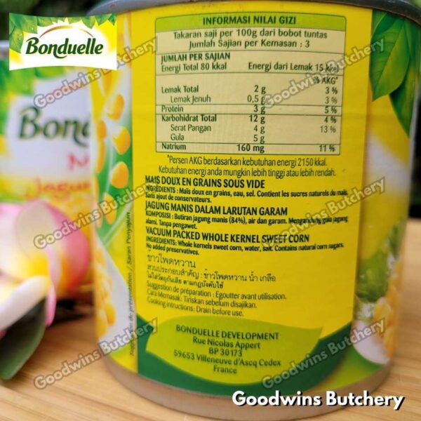 Bonduelle SWEET CORN KERNEL France imported jagung manis 400gr - Image 4