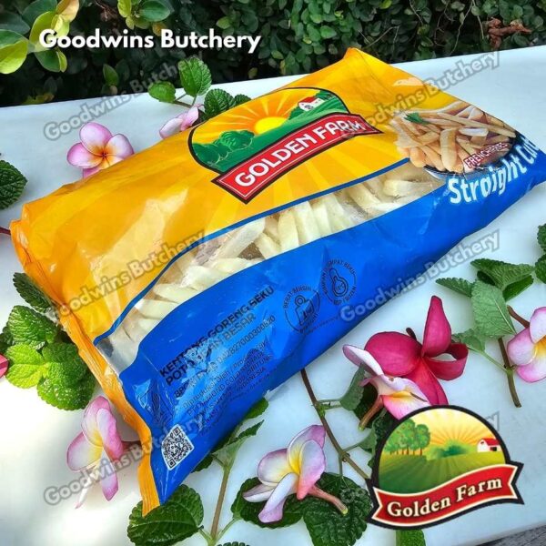 GoldenFarm frenchfries Shoestring Crinkle Straight cuts Golden Farm french fries frozen 1kg - Image 5