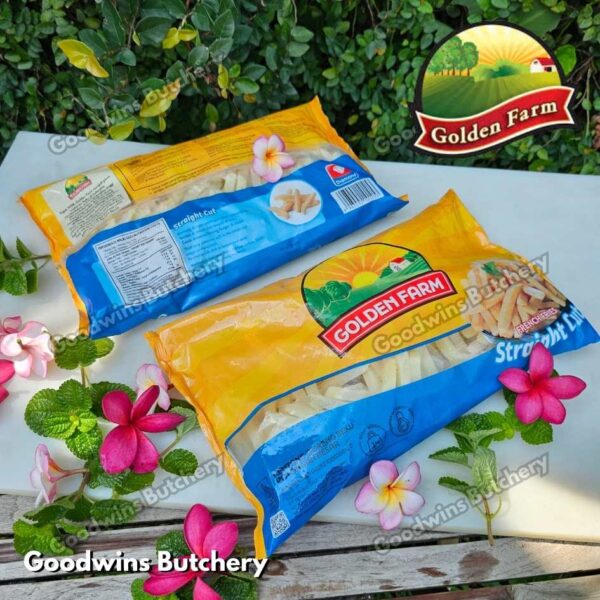 GoldenFarm frenchfries Shoestring Crinkle Straight cuts Golden Farm french fries frozen 1kg - Image 4