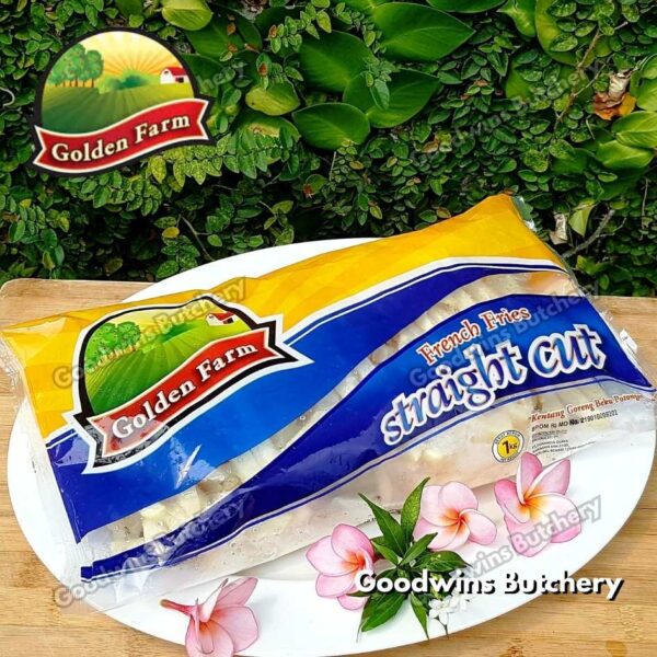 GoldenFarm frenchfries Shoestring Crinkle Straight cuts Golden Farm french fries frozen 1kg - Image 2