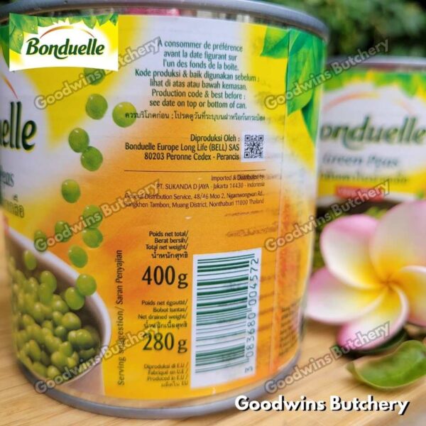 Bonduelle GREEN PEAS EXTRA FINE France imported PETITS POLS kacang polong 200gr - Image 5