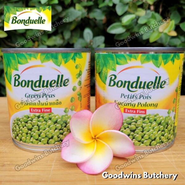 Bonduelle GREEN PEAS EXTRA FINE France imported PETITS POLS kacang polong 200gr - Image 2