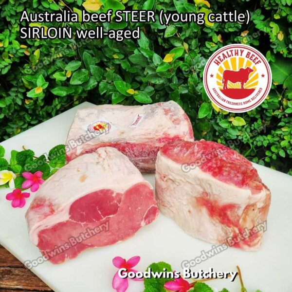 Beef SIRLOIN Australia STEER (young cattle) Healthy Beef aged-frozen WHOLE CUTS daging sapi has luar Striploin New York strip - Image 3