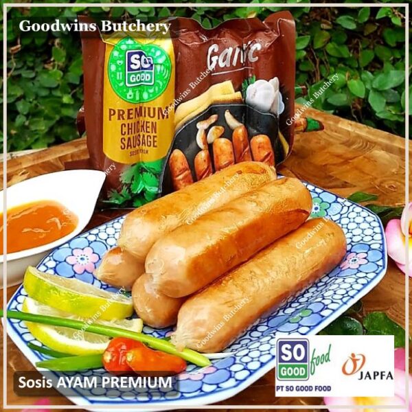 SoGood chicken sausage premium garlic frozen 6" 15cm 5pcs 300g sosis ayam So Good Food - Image 11
