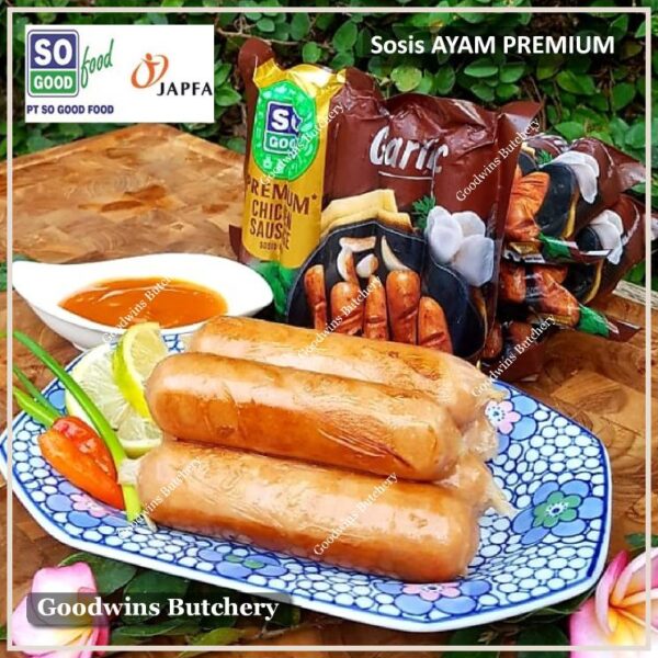 SoGood chicken sausage premium garlic frozen 6" 15cm 5pcs 300g sosis ayam So Good Food - Image 10