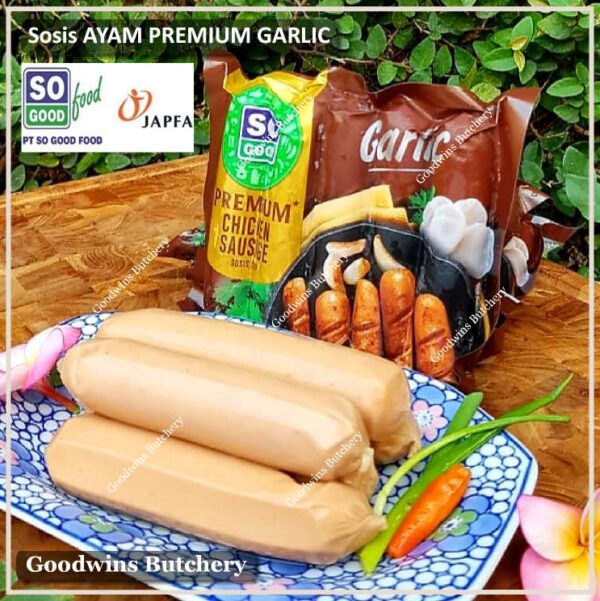 SoGood chicken sausage premium garlic frozen 6" 15cm 5pcs 300g sosis ayam So Good Food - Image 8