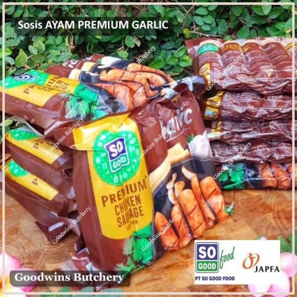 SoGood chicken sausage premium garlic frozen 6" 15cm 5pcs 300g sosis ayam So Good Food - Image 7