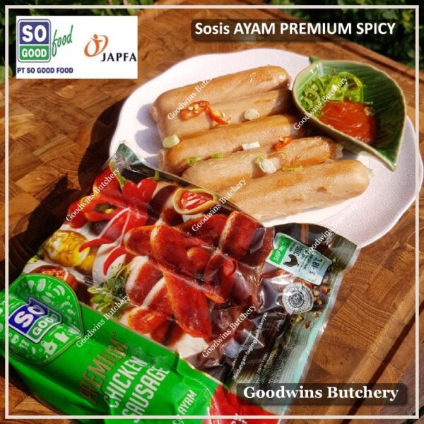 SoGood chicken sausage premium hot spicy frozen 6" 15cm 5pcs 300g sosis ayam So Good Food - Image 6