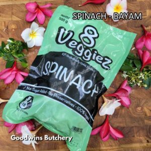 8 Veggiez Spinach imported IQF 8Veggiez 500g