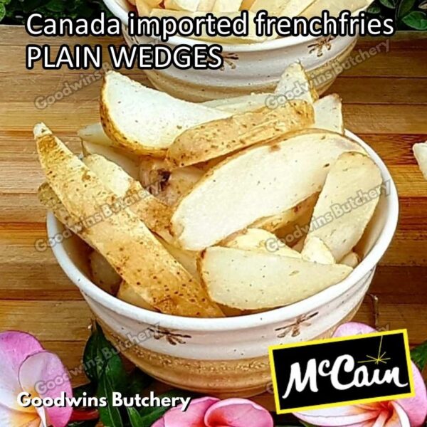 Frenchfries McCain Canada WEDGES SKIN ON PLAIN UNSEASONED kentang goreng frozen import french fries Mc Cain
