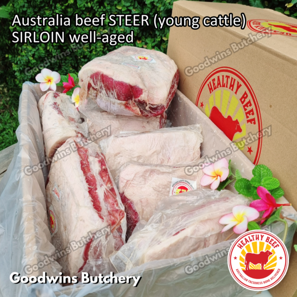 Beef SIRLOIN Australia STEER (young cattle) Healthy Beef aged-frozen WHOLE CUTS daging sapi has luar Striploin New York strip - Image 9