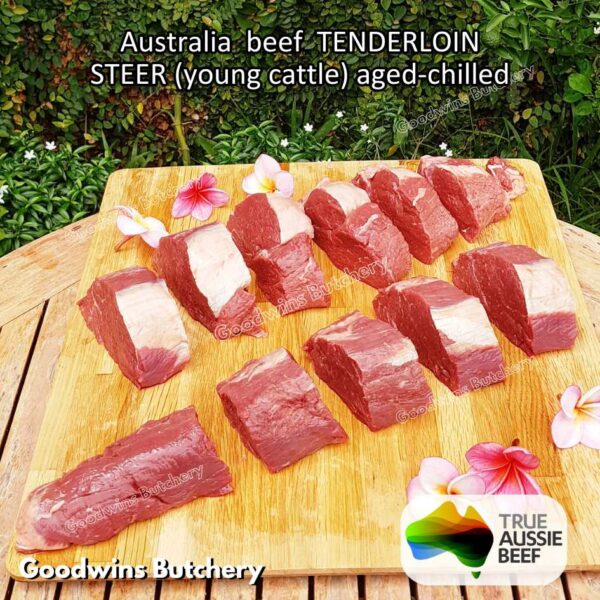 Beef TENDERLOIN Australia STEER (young cattle) AGED-CHILLED whole cuts 2.2 kg/pc eye fillet mignon Australia Harvey Midfield Teys NZ Taylor-Preston daging sapi import has dalam - Image 11