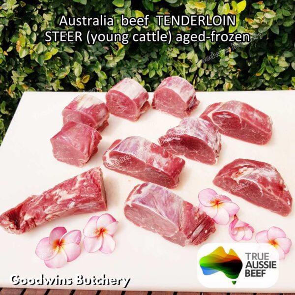 Beef TENDERLOIN Australia STEER (young cattle) AGED-FROZEN WHOLE CUTS +/- 2.3 kg/pc eye fillet mignon Kilcoy AMH John-Dee daging sapi import has dalam - Image 17
