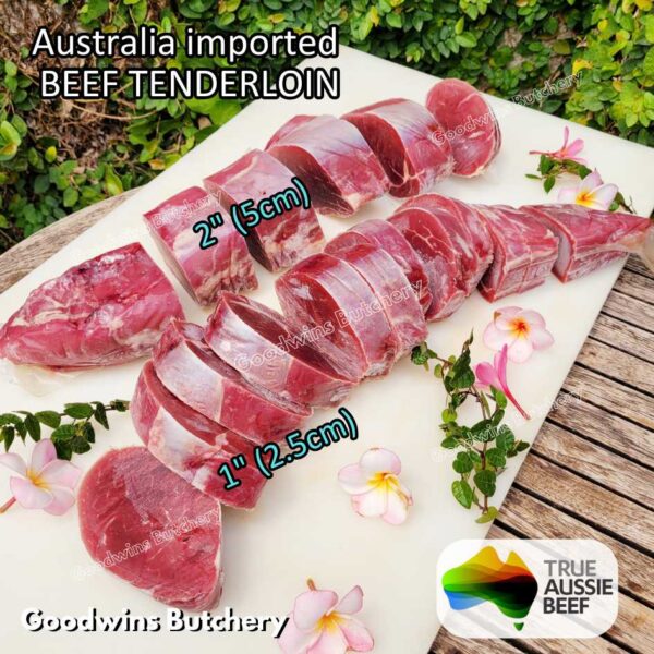 Beef TENDERLOIN small roast wellington cuts eye fillet mignon imported Australia NZ Brazil daging sapi import has dalam frozen 1kg - Image 20