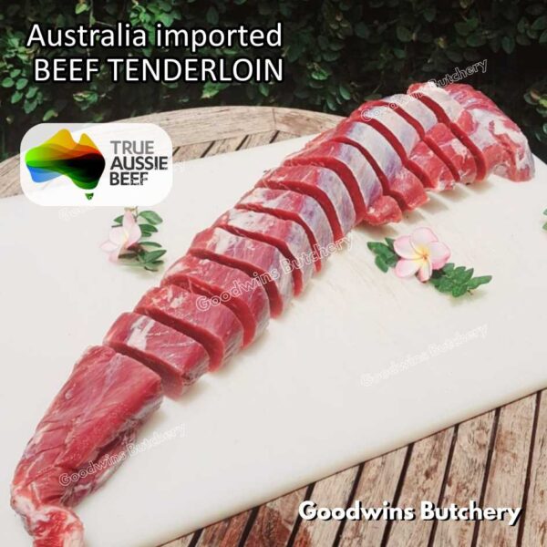 Beef TENDERLOIN small roast wellington cuts eye fillet mignon imported Australia NZ Brazil daging sapi import has dalam frozen 1kg - Image 10