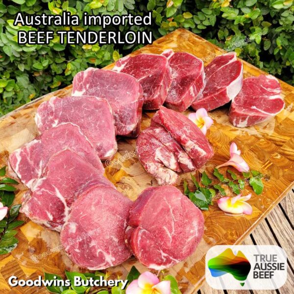 Beef TENDERLOIN small roast wellington cuts eye fillet mignon imported Australia NZ Brazil daging sapi import has dalam frozen 1kg - Image 9