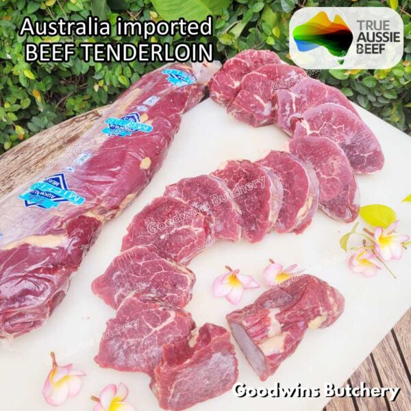 Beef TENDERLOIN small roast wellington cuts eye fillet mignon imported Australia NZ Brazil daging sapi import has dalam frozen 1kg - Image 8
