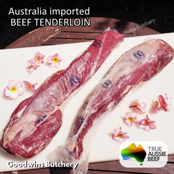 Beef TENDERLOIN small roast wellington cuts eye fillet mignon imported Australia NZ Brazil daging sapi import has dalam frozen 1kg - Image 4