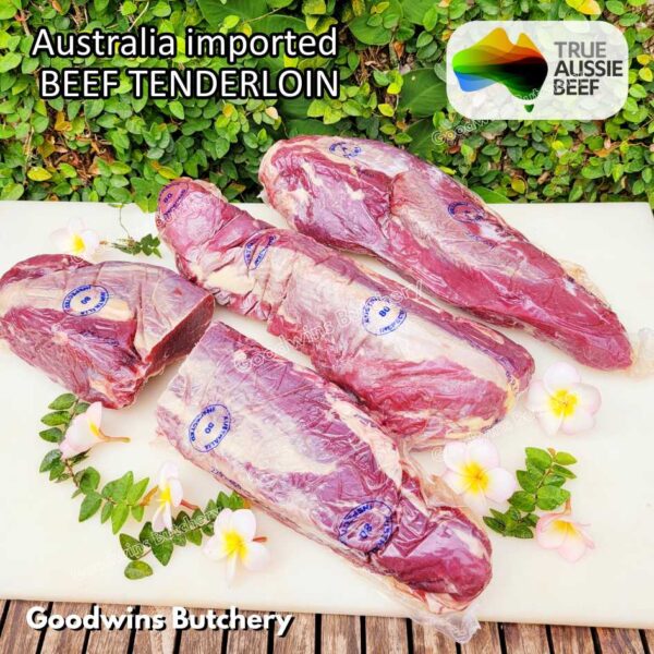 Beef TENDERLOIN small roast wellington cuts eye fillet mignon imported Australia NZ Brazil daging sapi import has dalam frozen 1kg - Image 34