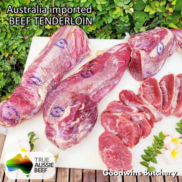 Beef TENDERLOIN small roast wellington cuts eye fillet mignon imported Australia NZ Brazil daging sapi import has dalam frozen 1kg - Image 33