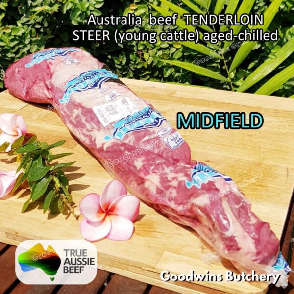 Beef TENDERLOIN Australia STEER (young cattle) AGED-CHILLED whole cuts 2.2 kg/pc eye fillet mignon Australia Harvey Midfield Teys NZ Taylor-Preston daging sapi import has dalam - Image 21