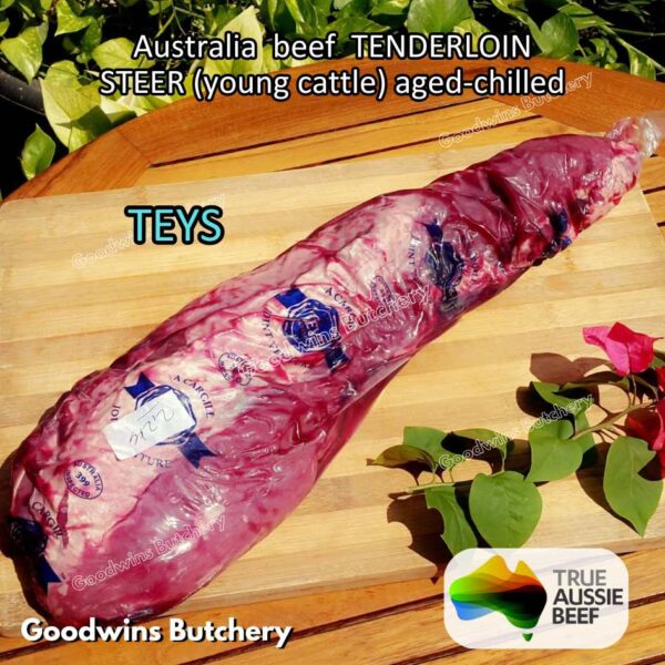 Beef TENDERLOIN Australia STEER (young cattle) AGED-CHILLED whole cuts 2.2 kg/pc eye fillet mignon Australia Harvey Midfield Teys NZ Taylor-Preston daging sapi import has dalam - Image 17