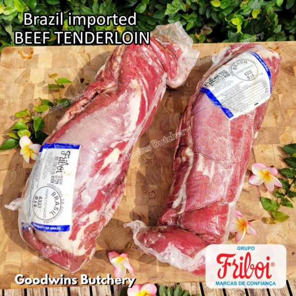 Beef TENDERLOIN small roast wellington cuts eye fillet mignon imported Australia NZ Brazil daging sapi import has dalam frozen 1kg - Image 25