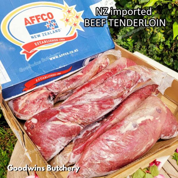 Beef TENDERLOIN small roast wellington cuts eye fillet mignon imported Australia NZ Brazil daging sapi import has dalam frozen 1kg - Image 22