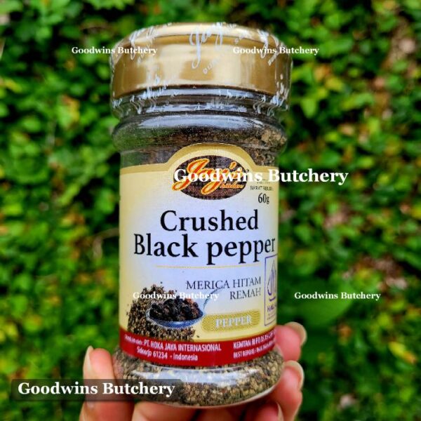 Jay's spices BLACKPEPPER CRUSHED merica lada hitam cacah black pepper Jays 60g