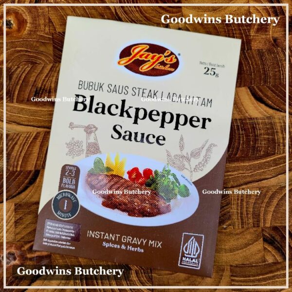 Jay's gravy sauce BLACKPEPPER saus steak Jays Kitchen 25g