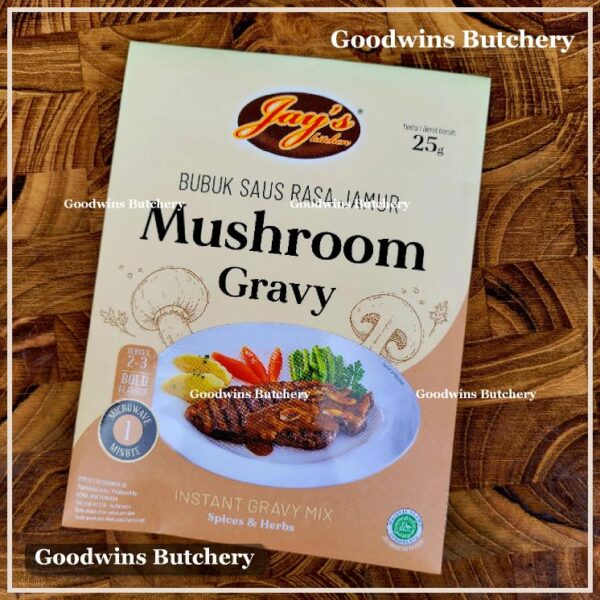 Jay's gravy sauce MUSHROOM saus steak Jays Kitchen 25g
