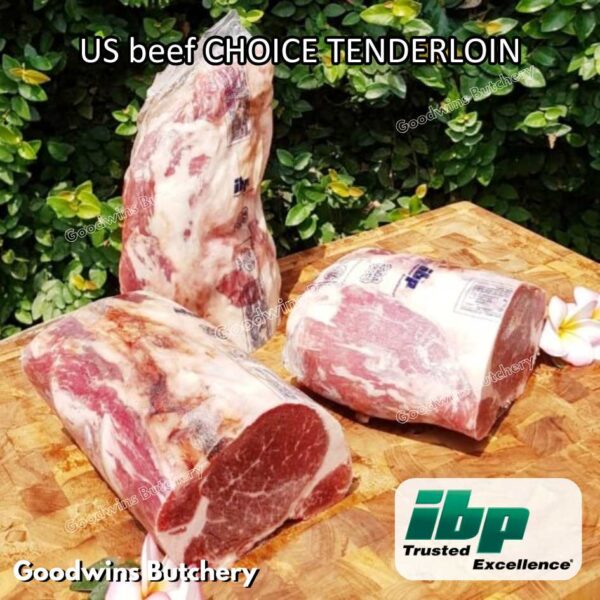 Beef TENDERLOIN CHOICE USDA eye fillet mignon Swift IBP BlueRibbon CreekStone daging sapi import has dalam WHOLE 3.5kg CUT AS STEAKS (PREORDER 2-3 days notice) - Image 10
