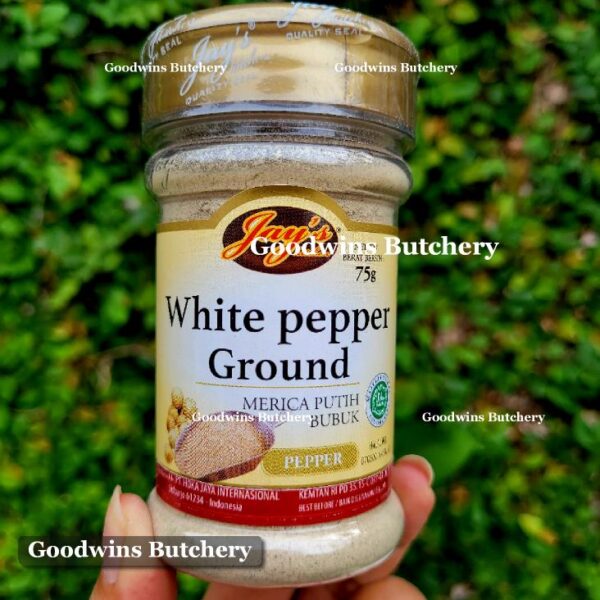 Jay's spices WHITE PEPPER GROUND POWDER merica lada putih bubuk whitepepper Jays 75g