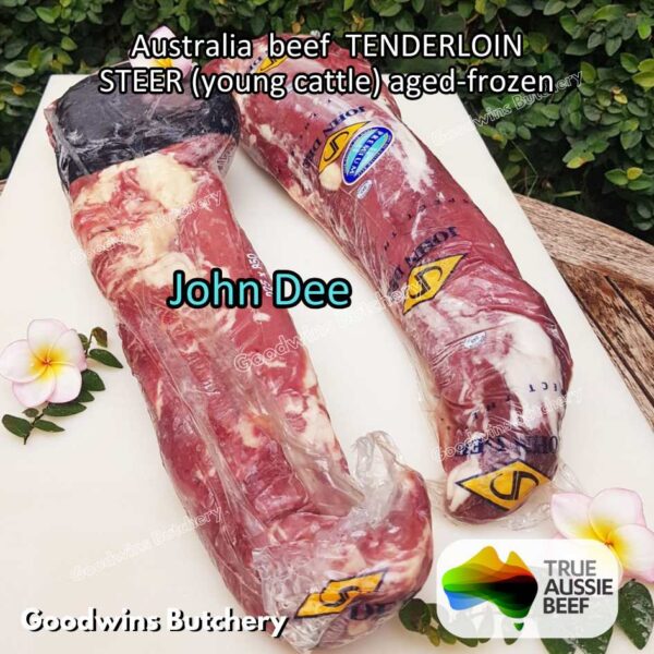 Beef TENDERLOIN Australia STEER (young cattle) AGED-FROZEN WHOLE CUTS +/- 2.3 kg/pc eye fillet mignon Kilcoy AMH John-Dee daging sapi import has dalam - Image 36