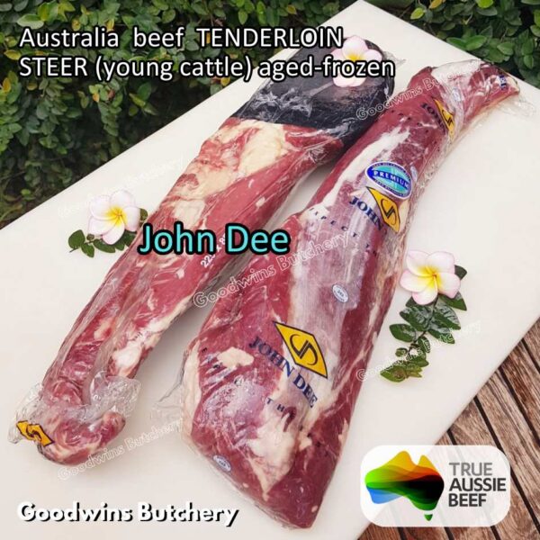 Beef TENDERLOIN Australia STEER (young cattle) AGED-FROZEN WHOLE CUTS +/- 2.3 kg/pc eye fillet mignon Kilcoy AMH John-Dee daging sapi import has dalam - Image 35