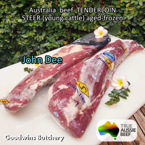Beef TENDERLOIN Australia STEER (young cattle) AGED-FROZEN WHOLE CUTS +/- 2.3 kg/pc eye fillet mignon Kilcoy AMH John-Dee daging sapi import has dalam - Image 33