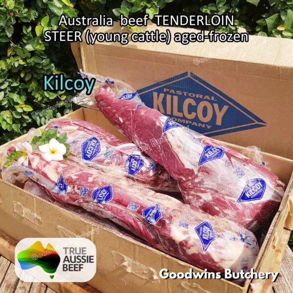 Beef TENDERLOIN Australia STEER (young cattle) AGED-FROZEN WHOLE CUTS +/- 2.3 kg/pc eye fillet mignon Kilcoy AMH John-Dee daging sapi import has dalam - Image 30