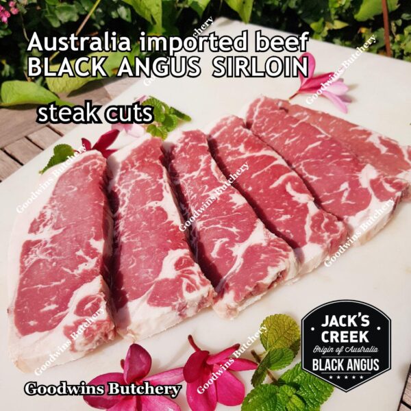 Beef SIRLOIN BLACK ANGUS marbling MB-2 STEER (young cattle) Australia Jack's Creek frozen STEAK CUTS daging sapi has luar Striploin New York strip - Image 23