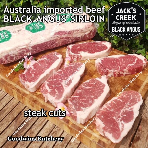 Beef SIRLOIN BLACK ANGUS marbling MB-2 STEER (young cattle) Australia Jack's Creek frozen STEAK CUTS daging sapi has luar Striploin New York strip - Image 38